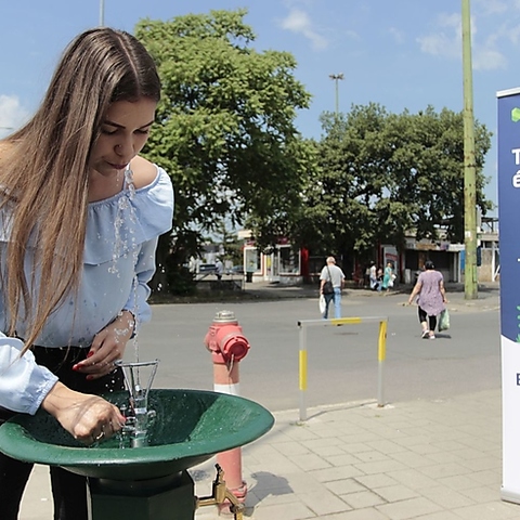 Új ivókút a Búza téren